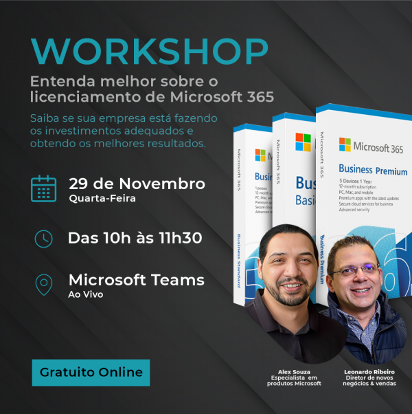 Webinar – Entenda melhor sobre o licenciamento do Microsoft 365